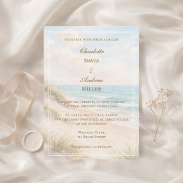 Convites Casamento na praia costeira