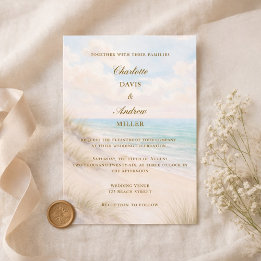 Convites Casamento na praia costeira