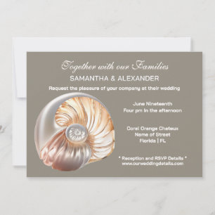 Convites Casamento na Praia da Concha Pearl