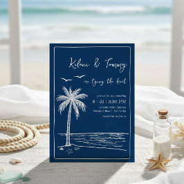 Convites Casamento na Praia da Palmeira Blues Costeiros 