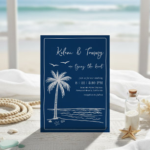 Convites Casamento na Praia da Palmeira Blues Costeiros