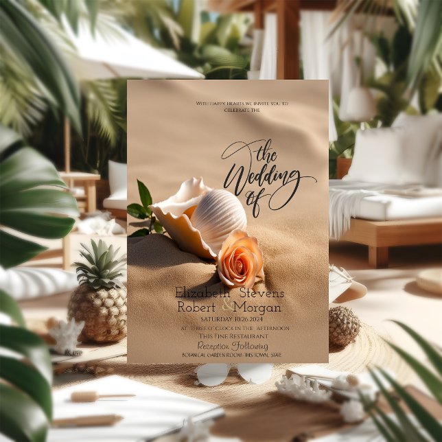 Convites Casamento na Praia de Areia Rosa Conchas (Criador carregado)