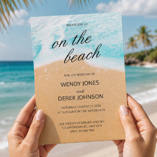 Convites Casamento na Praia Destino Tropical Personalizado