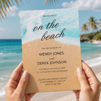 Convites Casamento na Praia Destino Tropical Personalizado