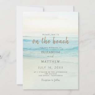 Convites Casamento na Praia do Pôr do Sol Casamento à Bei