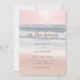 Convites Casamento na Praia do Pôr do Sol | Casamento à Bei