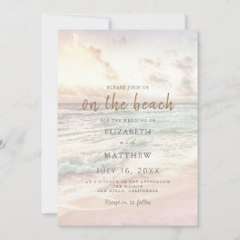 Convites Casamento na Praia do Pôr do Sol | Casamento à Bei