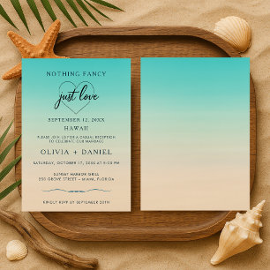 Convites Casamento na Praia Fuga Recepção Aquarela