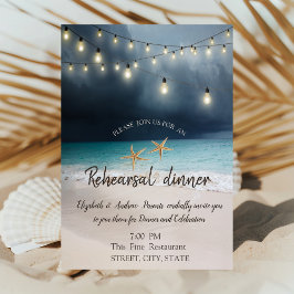 Convites Casamento na Praia, Luzes Jantar de Ensaios Concha
