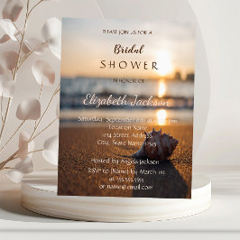 Convites Casamento na Praia Pôr do Sol Concha Chá de Noiva