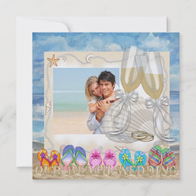 Convites Casamento na Praia - SRF (Frente)