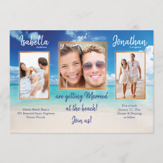 Convites Casamento na praia | suas fotos |  personalize