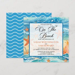 Convites Casamento na Praia Tropical