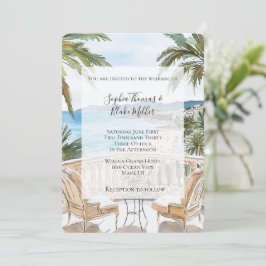 Convites Casamento na Praia Tropical da Riviera Francesa