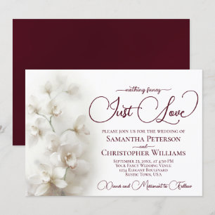 Convites Casamento Nada Chique Apenas Ame Orquídeas Brancas