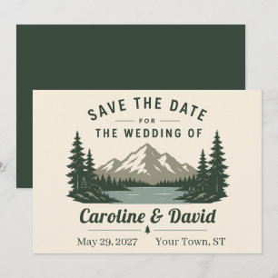 Convites Casamento nas Montanhas do Parque Nacional Save th