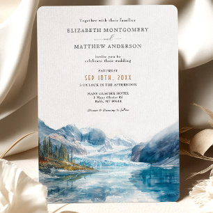 Convites Casamento nas Montanhas Glaciares Montana