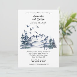 Convites Casamento nas Montanhas Rochosas do Pacífico Noroe