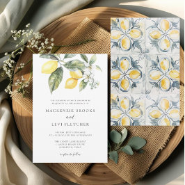 Convites Casamento natural dos Azulejos limões Citrus Medit