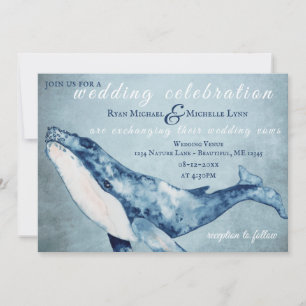 Convites Casamento Náutico de Praia da Baleia Humpback com