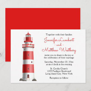Convites Casamento Náutico de Verão na Praia do Farol Verme