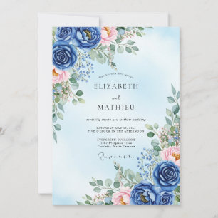 Convites Casamento Naval Azul Verdejante de Primavera