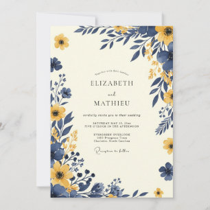 Convites Casamento Naval Outonal Exuberante em Ocre