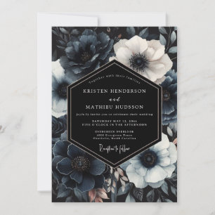 Convites Casamento Navy Moody Bloom