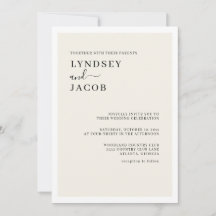 Casamento Negra e Creme Moderno Elegante