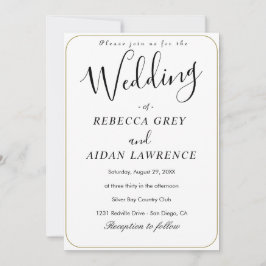 Convites Casamento Negro Clássico