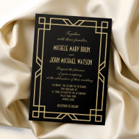 Casamento Negro Dourado com armação clássica elega