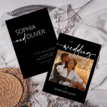 Casamento Negro e Branco Contemporâneo Moderno