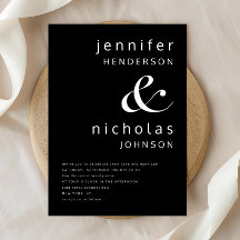 Casamento Negro E Branco Elegante