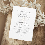 Convites Casamento Negro e Branco Elegante Moderno<br><div class="desc">O convite de casamento preto e branco moderno,  Elegante,  com uma amante de folha de ouro é chique e elegante. Excelente para casamento clássico moderno,  casamento vintage e casamento formal. Veja todas as peças correspondentes na coleção. Clique no botão editar para personalizar este design.</div>