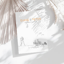 Convites Casamento Negro e Branco Minimalista de Picnic Jar