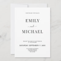 Casamento Negro e Branco minimalista moderno