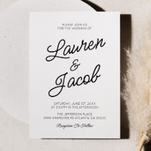 Casamento Negro e Branco minimalista moderno