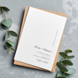 Convites Casamento Negro e Branco sofisticado