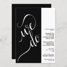 Casamento Negro Elegante De 2 Pane Minimalista