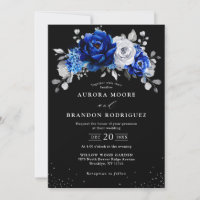 Casamento negro metálico Real Blue Silver White