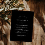 Convites Casamento Negro Minimalista Moderno<br><div class="desc">Mais Bonito Convites de Casamento na Loja Little Bayleigh!</div>