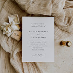 Convites Casamento Neutro Moderno Elegante<br><div class="desc">Este design faz parte de um conjunto de convites de casamento atemporais que apresentam uma tipografia delicada e um layout minimalista e limpo. Sua estética neutra e moderna lhe dá um toque refinado e sofisticado,  permitindo que combine perfeitamente com paletas de cores de casamento suaves e ousadas.</div>