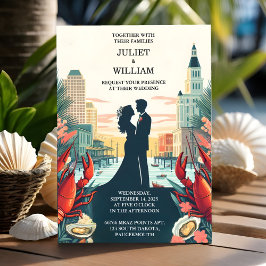 Convites Casamento New Lobster Beach Ocean Summer New Orlea