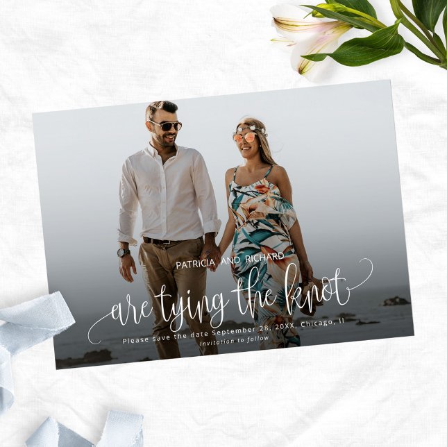Convites Casamento Nó Amarrado Salvar Data Foto (Criador carregado)