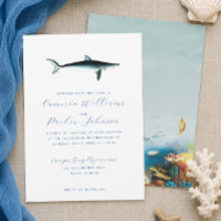 Casamento no Aquário do Tubarão Azul Debaixo do Ma