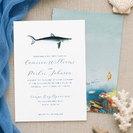 Convites Casamento no Aquário do Tubarão Azul Debaixo do Ma