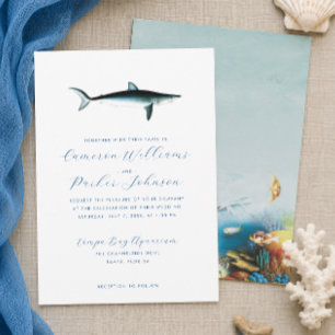 Convites Casamento no Aquário do Tubarão Azul Debaixo do Ma
