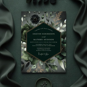 Convites Casamento no Bosque Exuberante Esmeralda