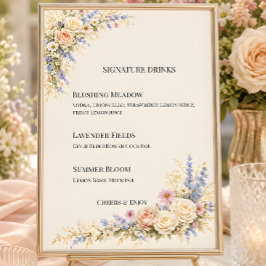 Convites Casamento no Campo de Flores Silvestres de Luxo