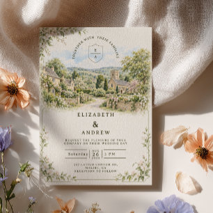 Convites Casamento no Campo Inglês